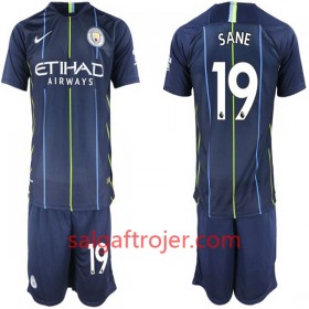 Manchester City Fodboldtrøjer Sane 19 Børn Udebanesæt 2018/19 Kort ærmer